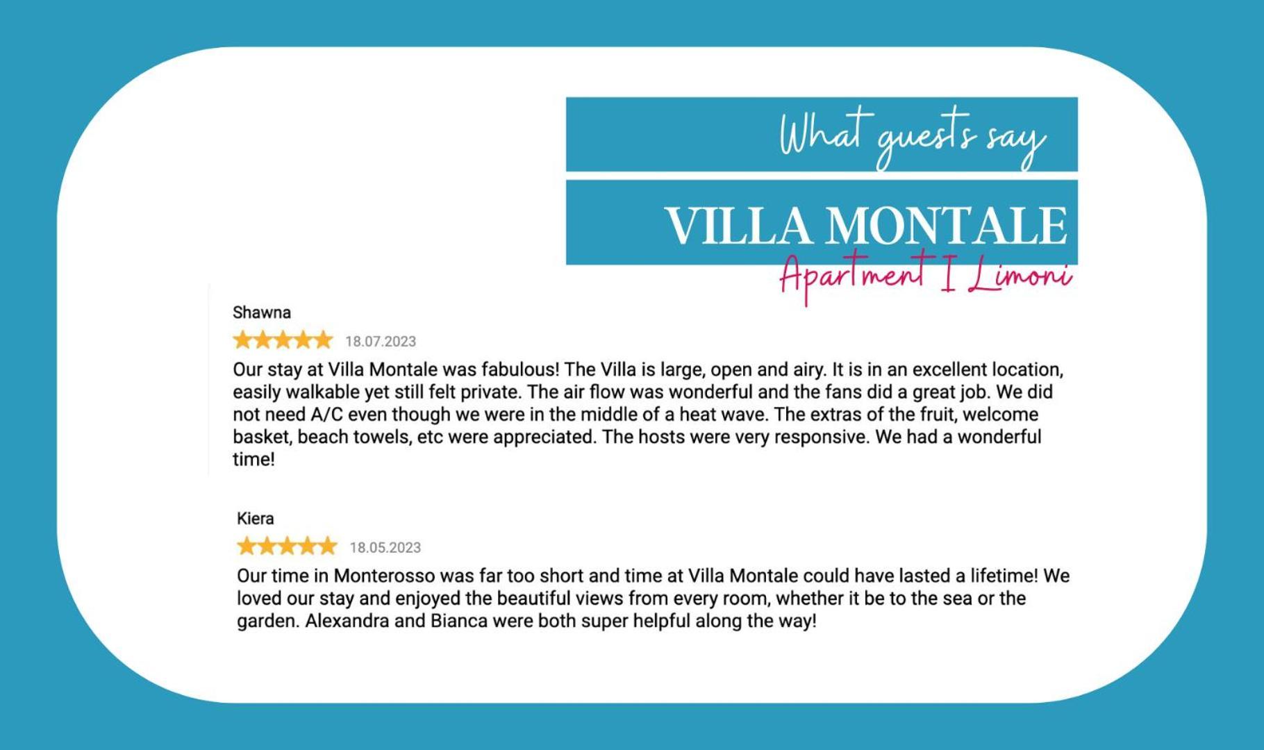 Villa Montale Apartment I Limoni Monterosso al Mare Exterior foto